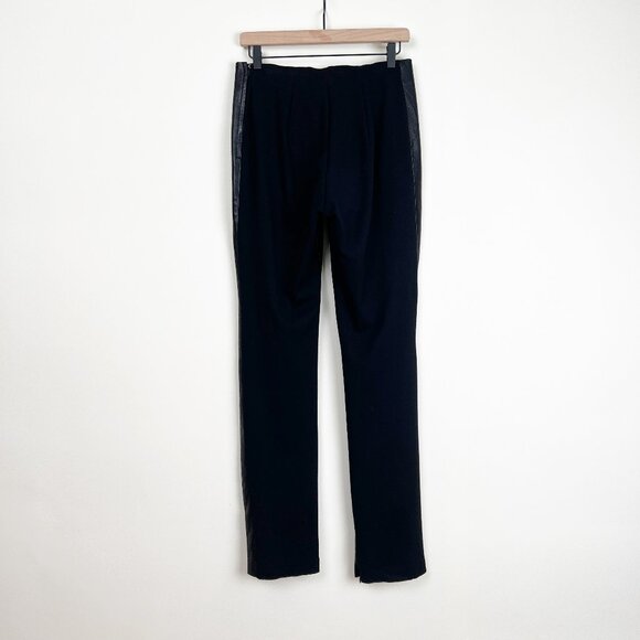 Danier Dana Leather Pants Straight Slim Tapered Leg Full Length High Rise Long - Picture 11 of 13